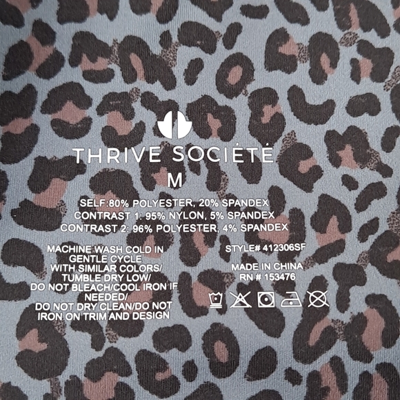 Thrive Societe Women's Performance Leggings Winnie Leopard Stitch Fix - Medium - Picture 10 of 12